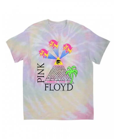 Pink Floyd T-Shirt | Neon Animals Tour '77 Design Tie Dye Shirt $9.97 Shirts