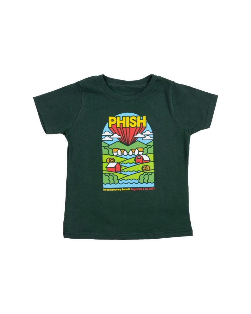 Phish Kids The Flow Tee on Forest Green $8.75 Shirts
