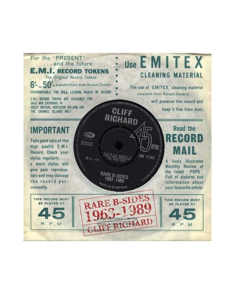 Cliff Richard RARE B-SIDES 1963 - 1989 CD $10.04 CD